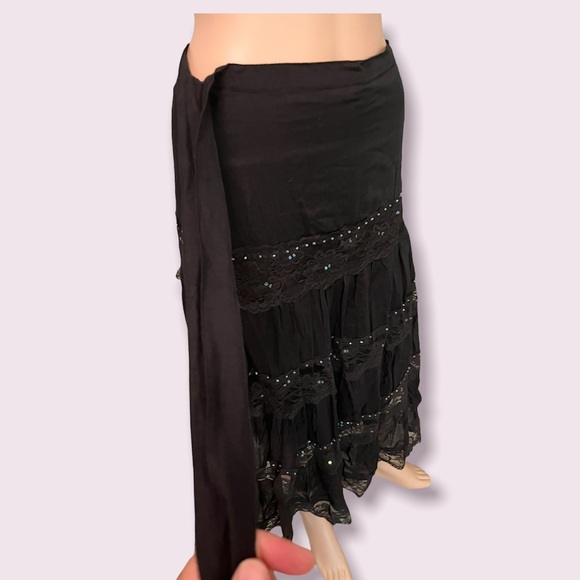 Beautiful Cotton black beaded skirt - Picture 2 of 5